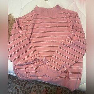 Parke striped  mockneck pullover from Valentine’s collection